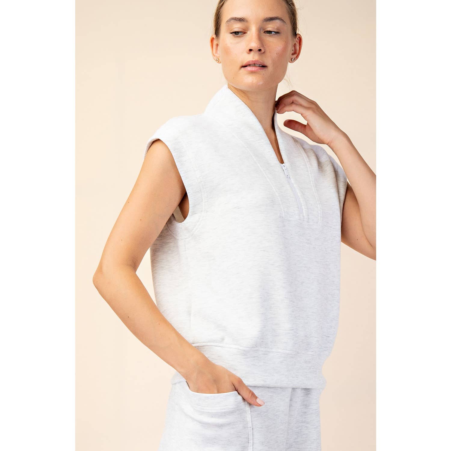 Modal Scuba Luxe V-Neck Sleeveless Top