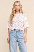 Open Knit Drop Shoulder