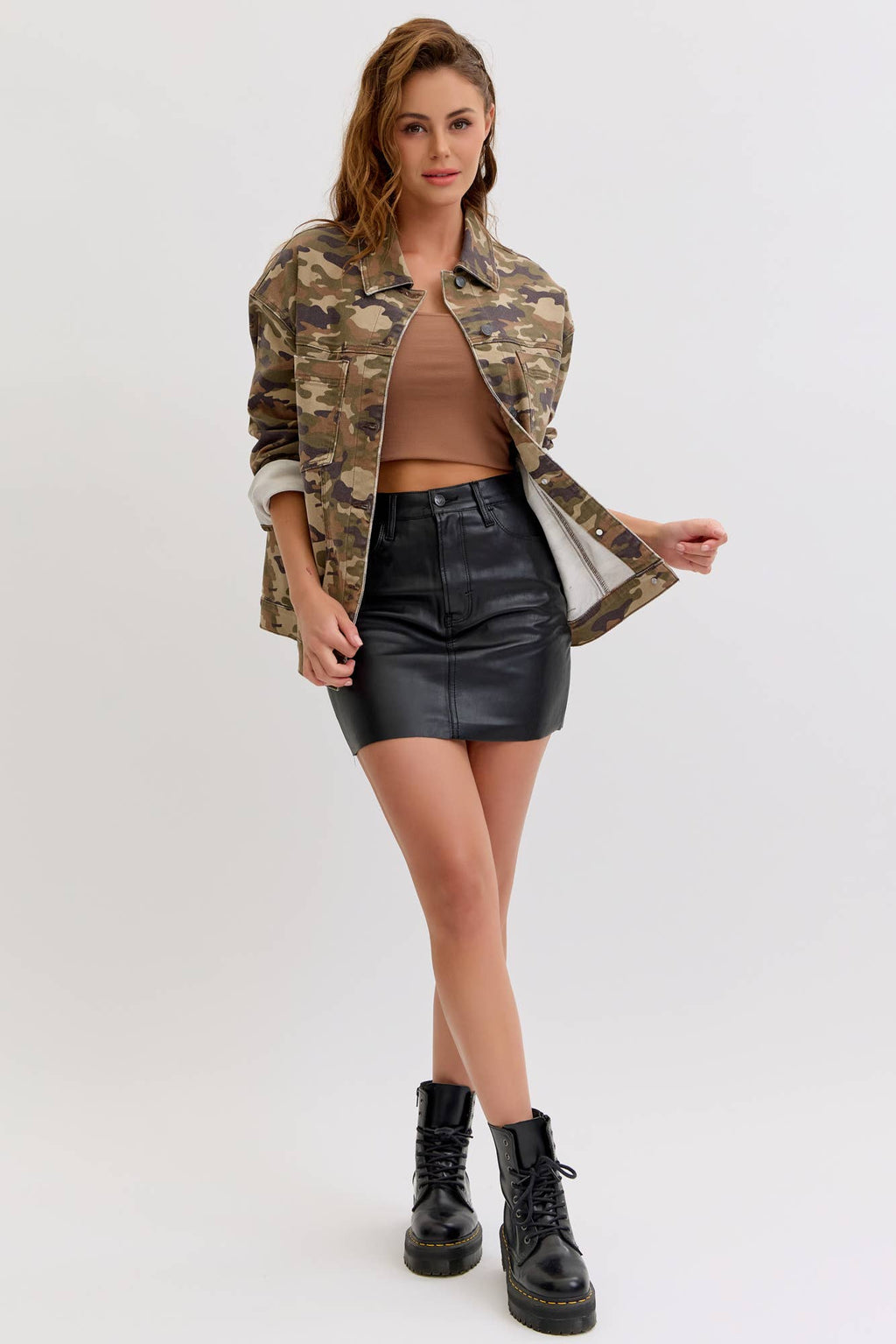 Cello Camo Oversized Jacket