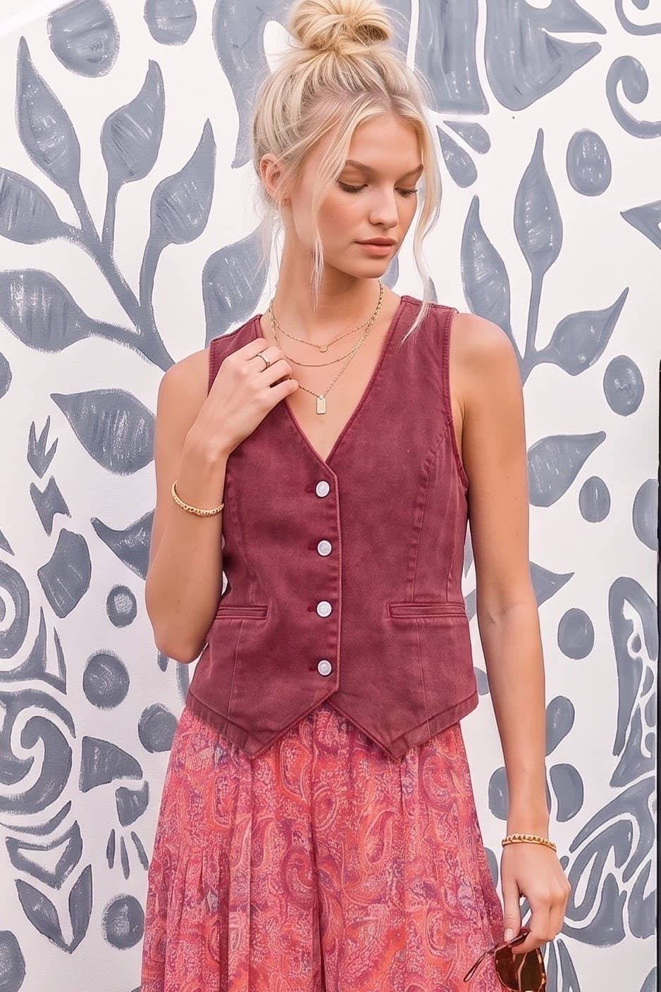 Acid Wash Vest
