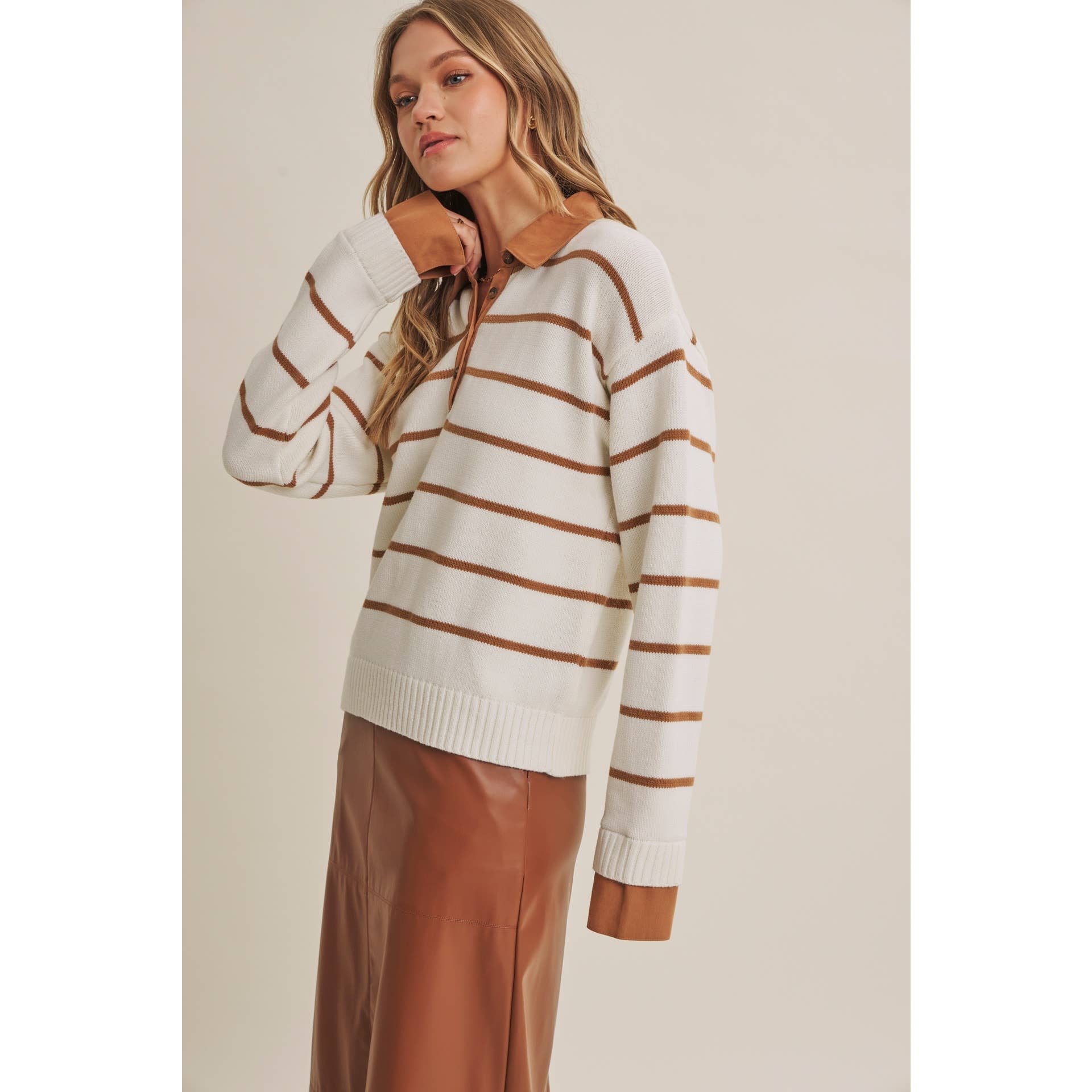 Henley Sweater Top