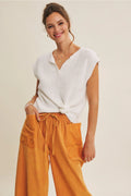 Relaxed Fit Slub Sweater Vest