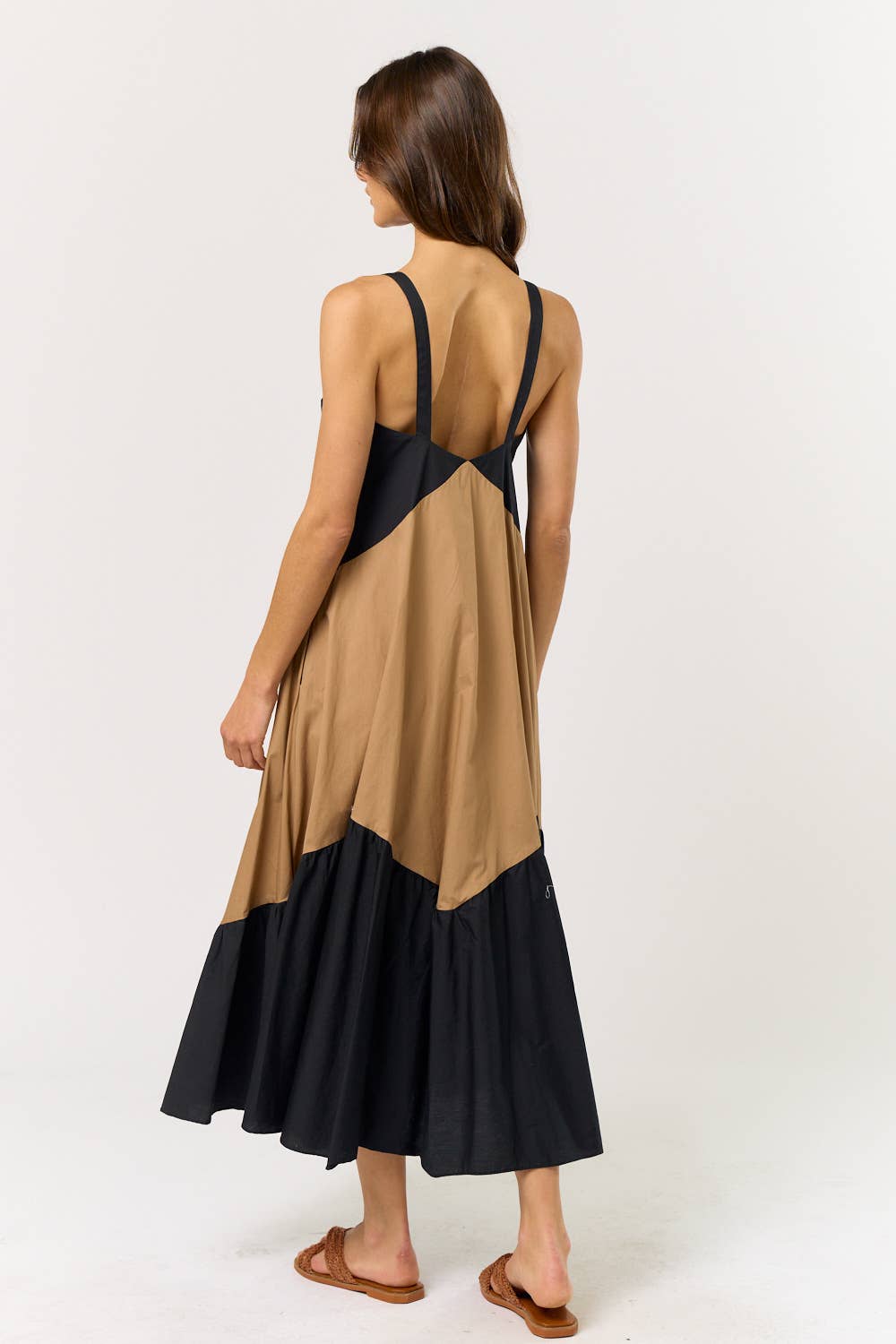 Colorblock Tank Midi Dress