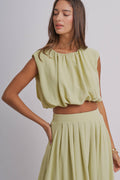 Boho Relaxed Tie-Back Sleeveless Top
