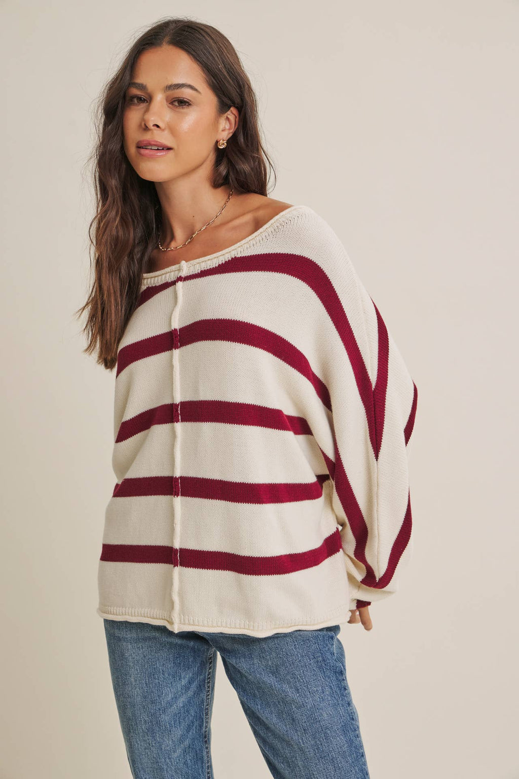 Stripe Slouchy Sweater
