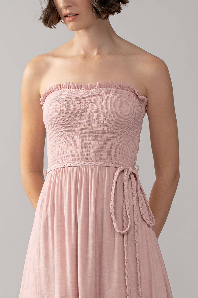 Smocked Tiered Ruffle Maxi Dress
