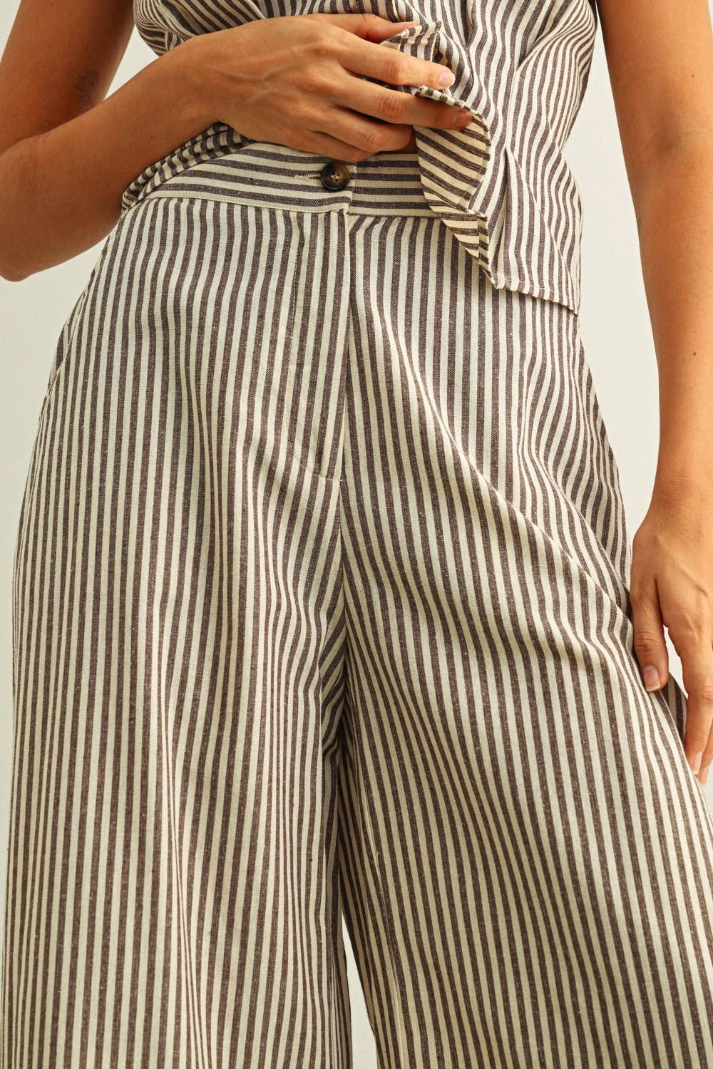 Striped Wide Leg Trouser