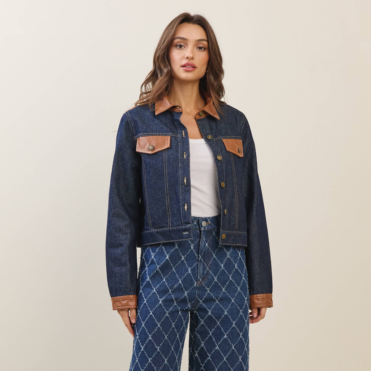 Denim and Leather Jacket