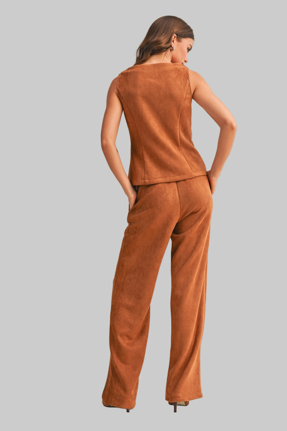 Camel Vest & Pant Set