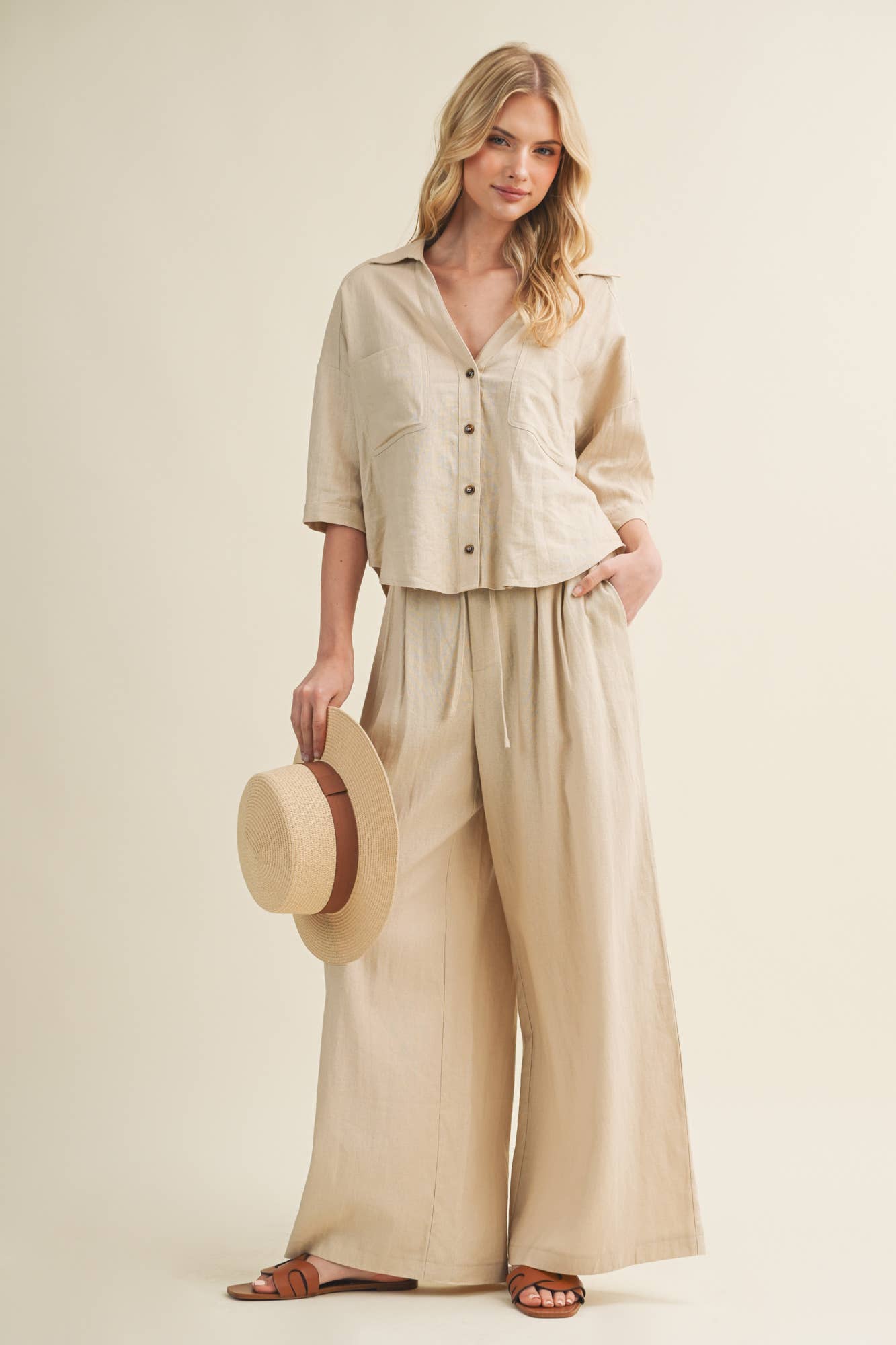 Cascading Pleated Pants