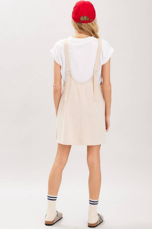 Cotton Terry Twill Tape Overall Mini Dress