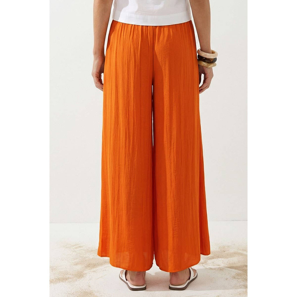 Smocked Wide Leg Pant