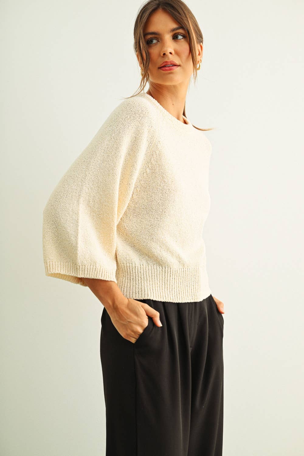 Round Neck Knit Top