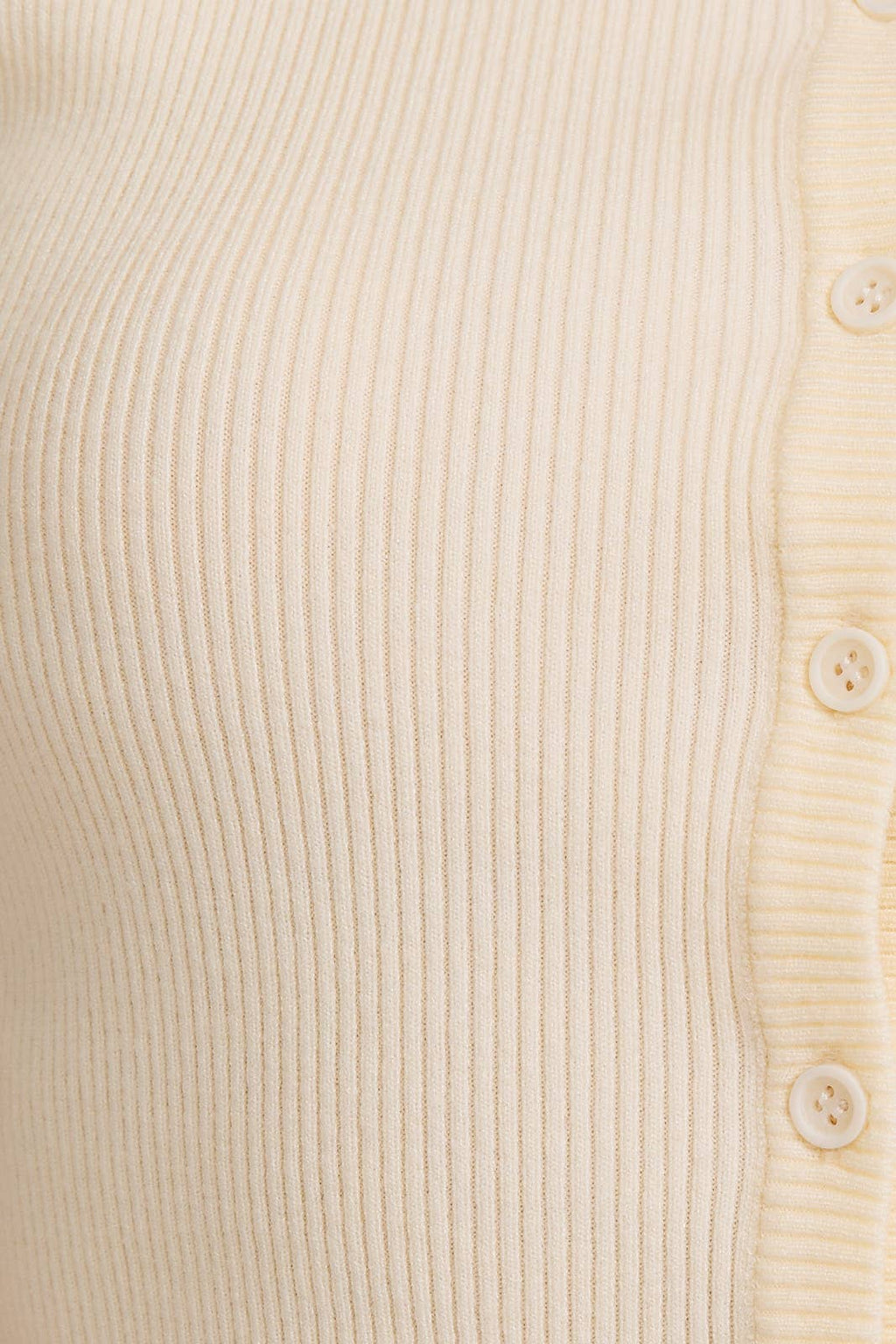 Sleeveless Round Neck Button Down Ribbed Sweater Top