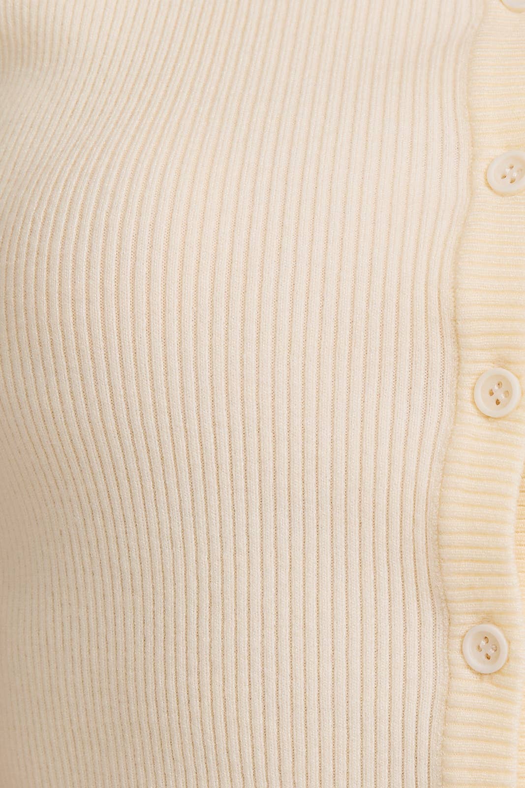 Sleeveless Round Neck Button Down Ribbed Sweater Top