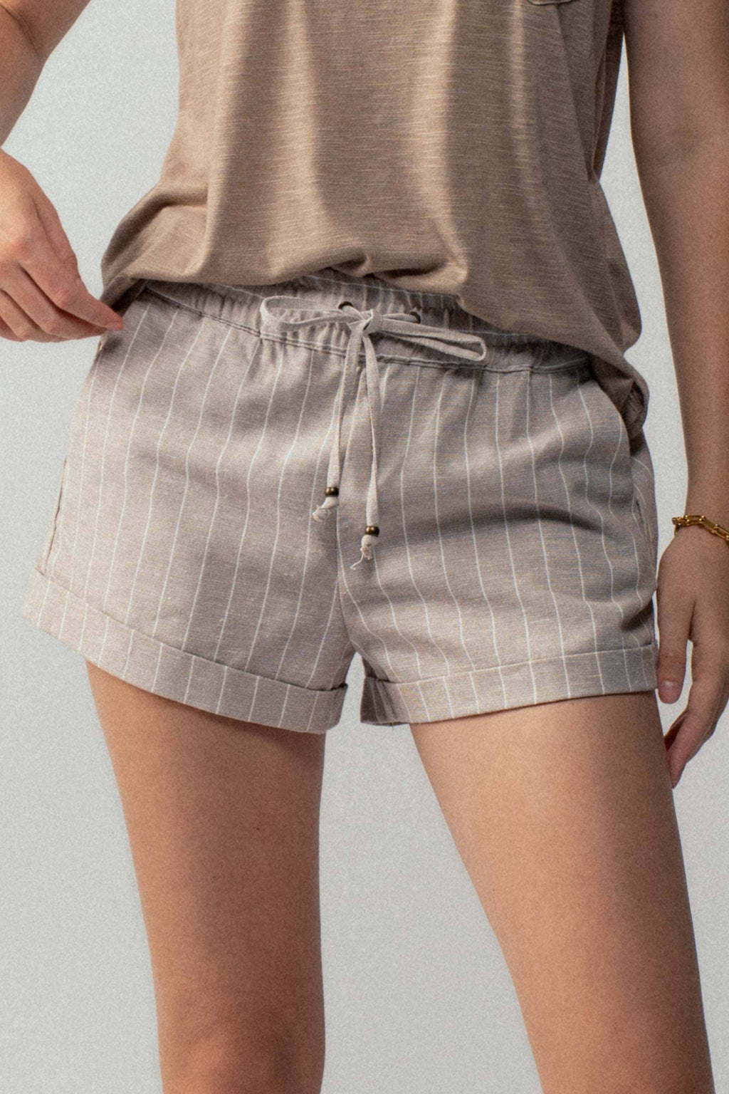 Relaxed Fit Linen Blend Shorts