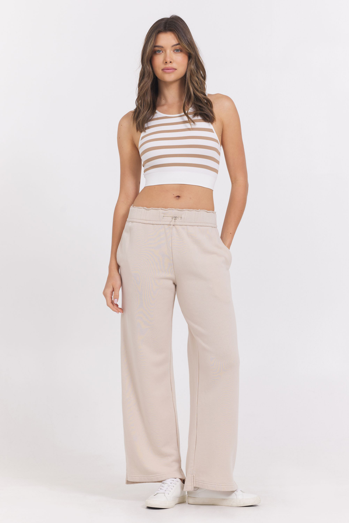 French Terry Wide Leg Pant