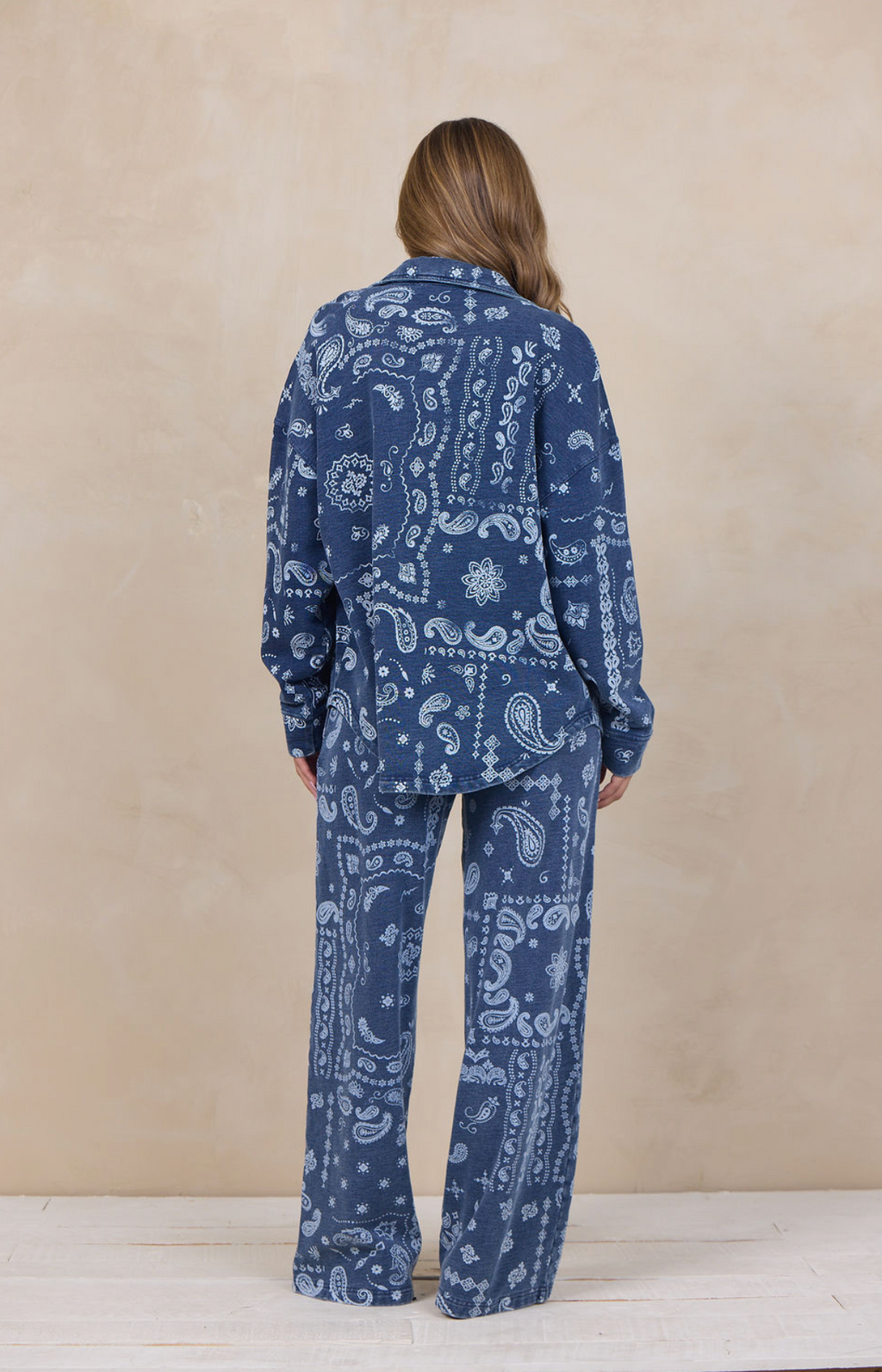 Bandana Print Denim Shirt