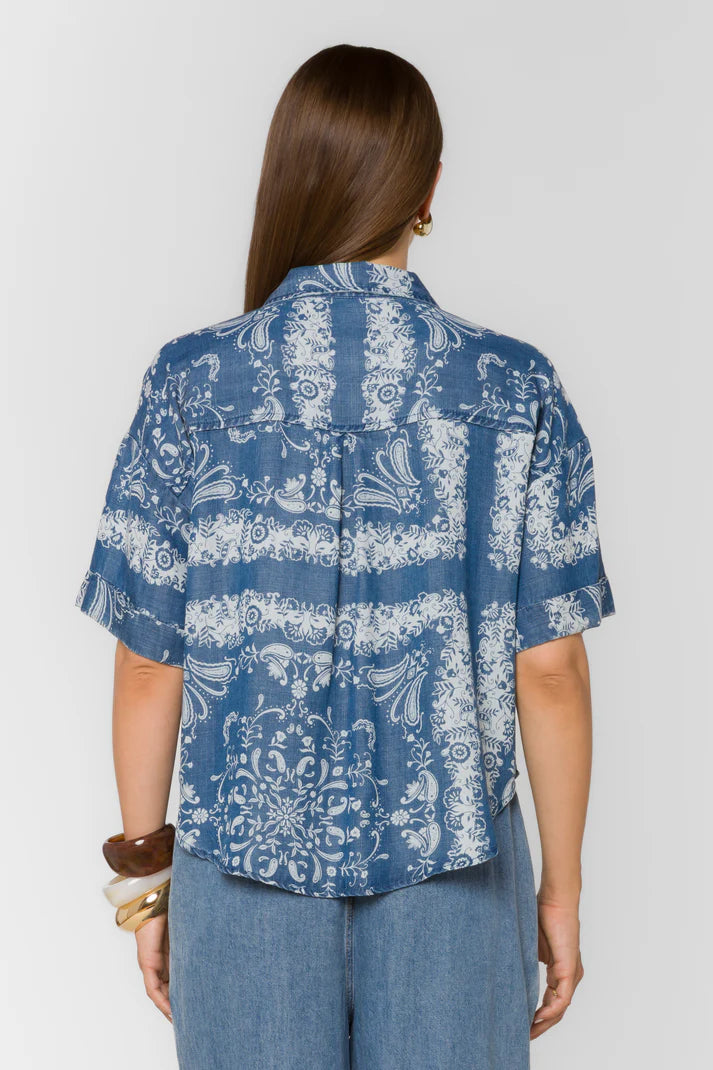 Brandon Bandana Scarf Print Shirt