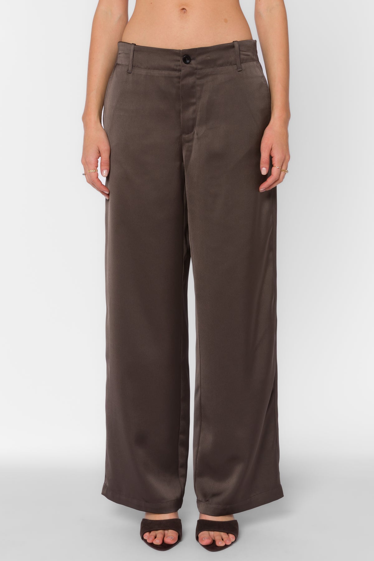 Bonnie Bronze Satin Trouser