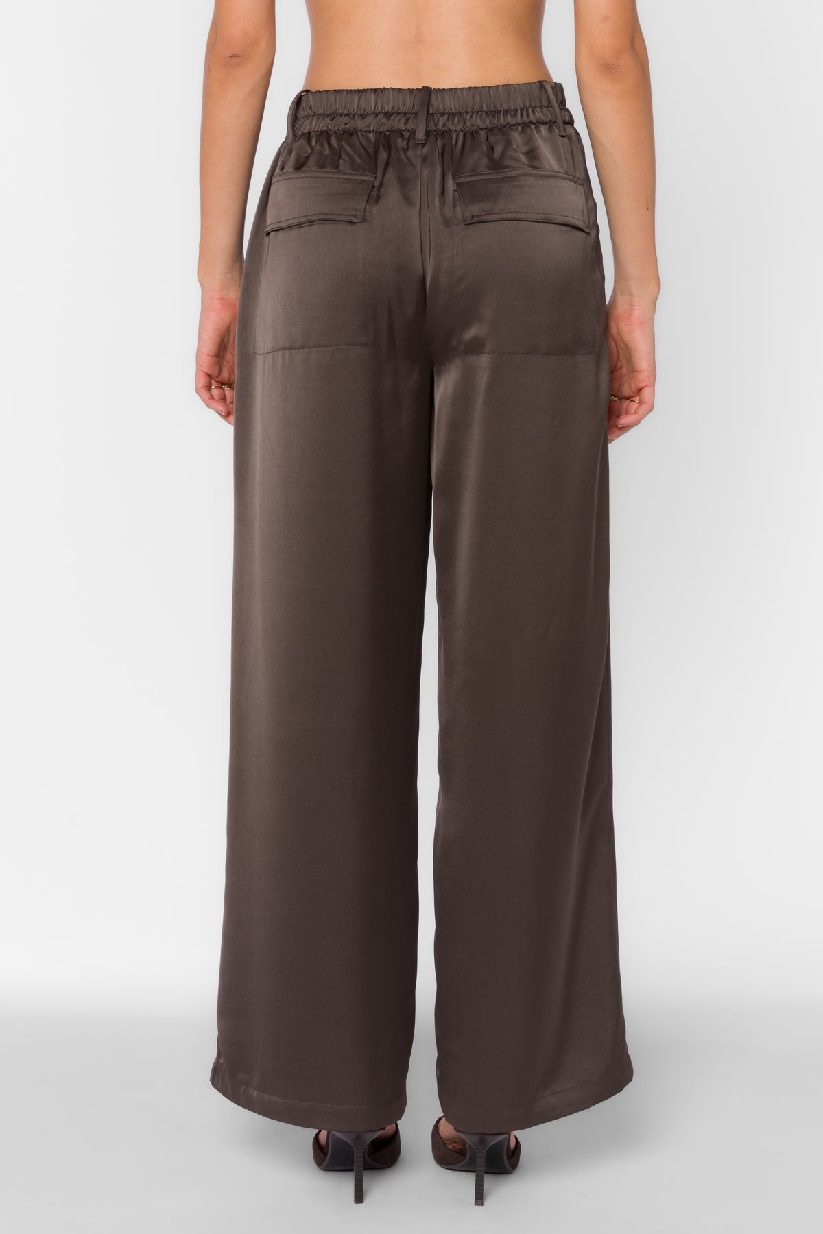 Bonnie Bronze Satin Trouser