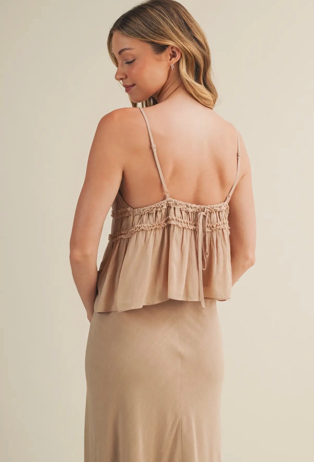 Flowy Cami Top with Ruffle Details