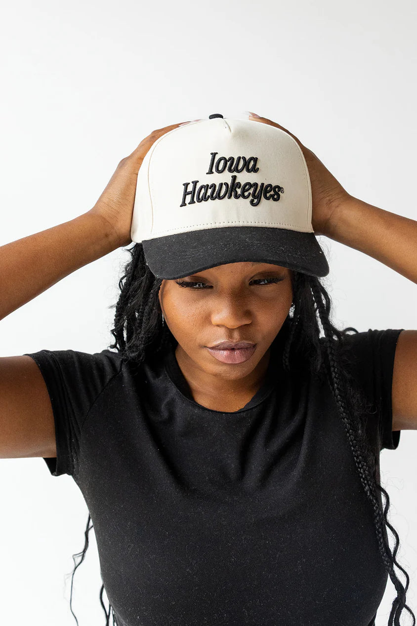 Iowa Hawkeyes 3D Script Canvas Trucker Hat