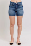 Judy Blue Tummy Control Mid Length Shorts