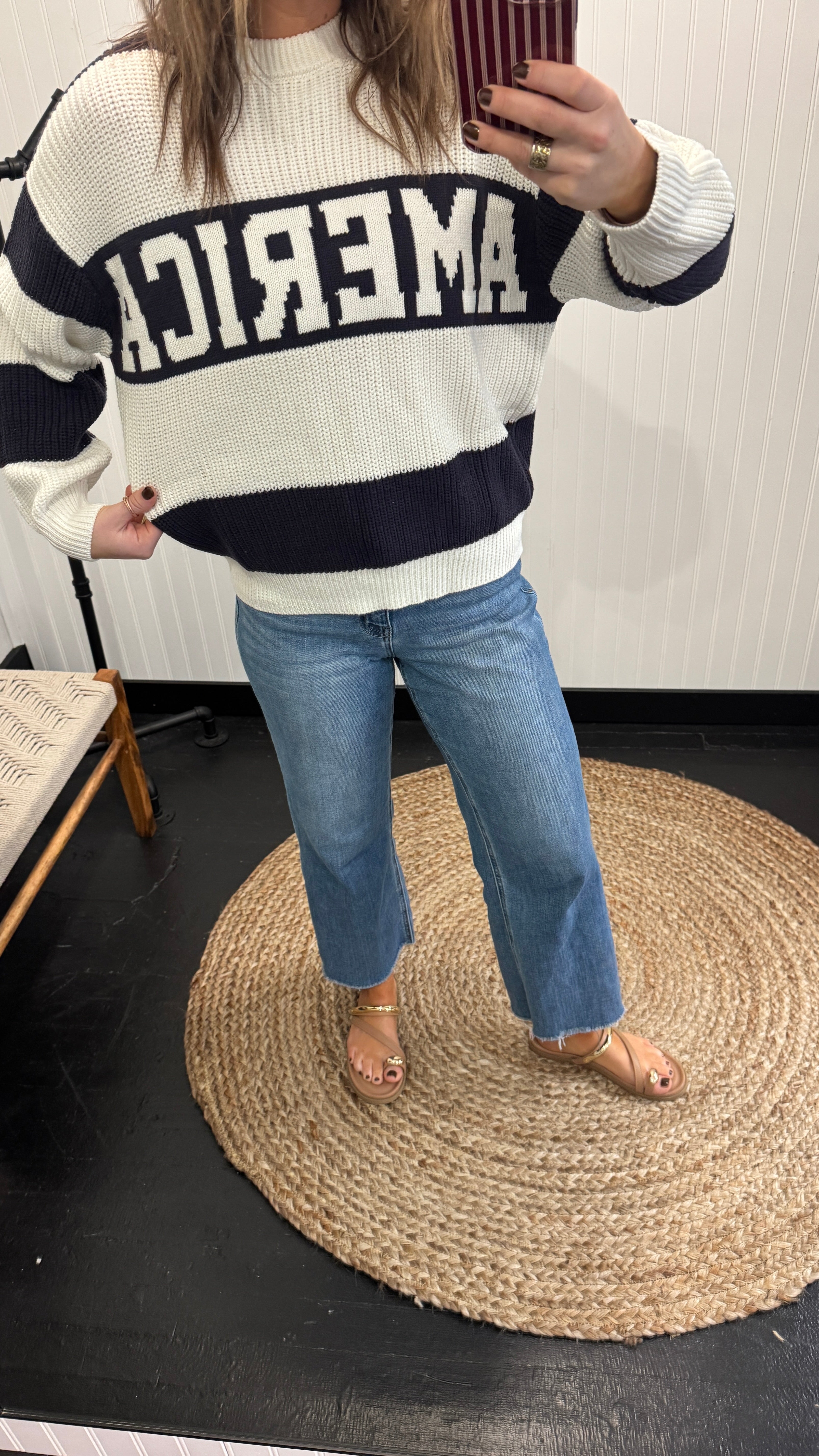 America Stripe Sweater