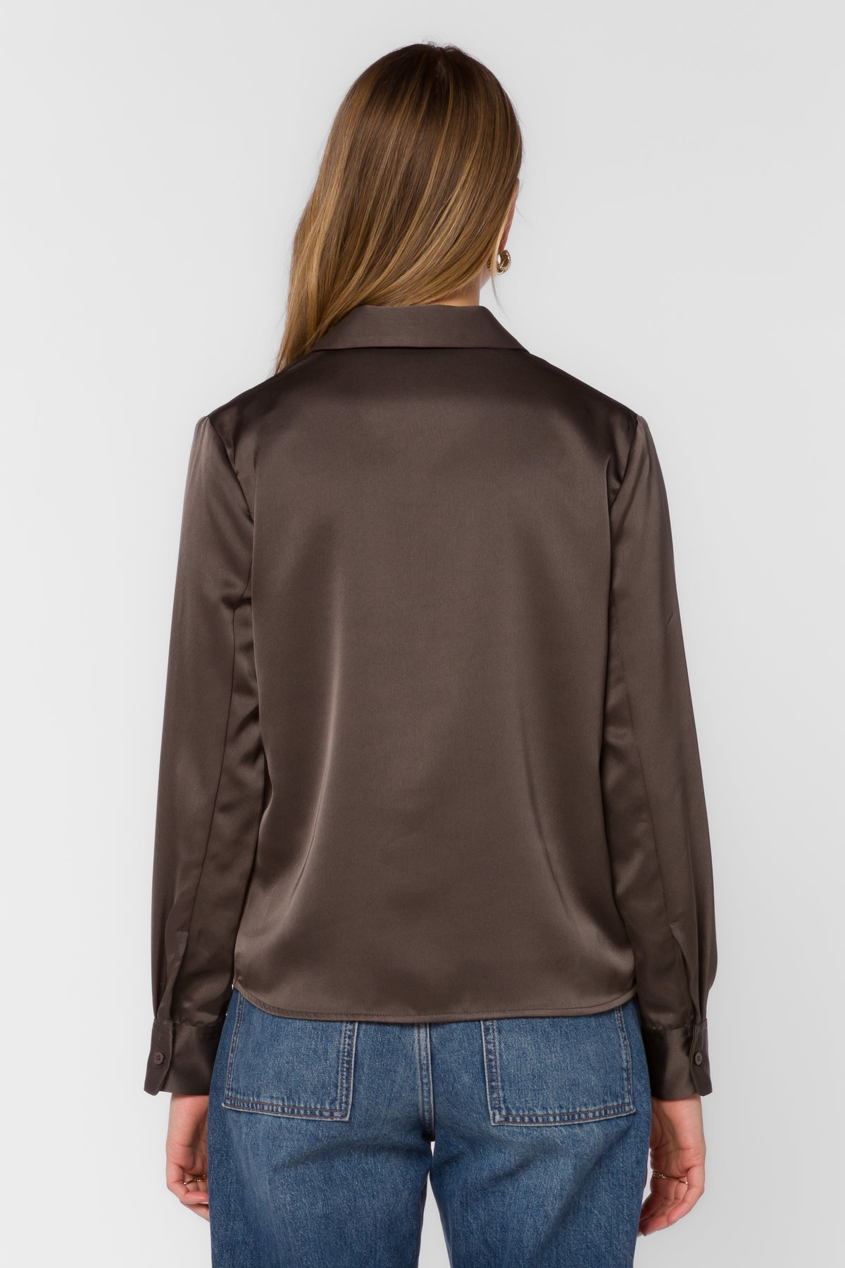 Kensley Bronze Long Sleeve Satin