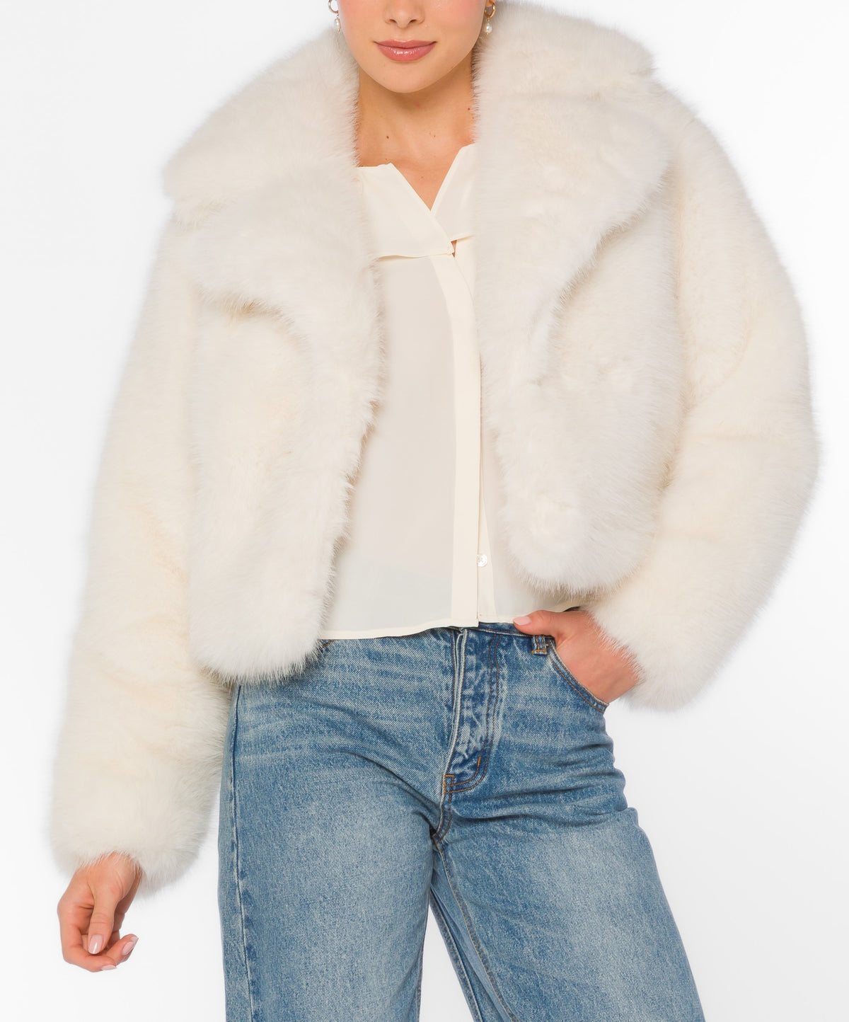 Double Breasted Faux Fur