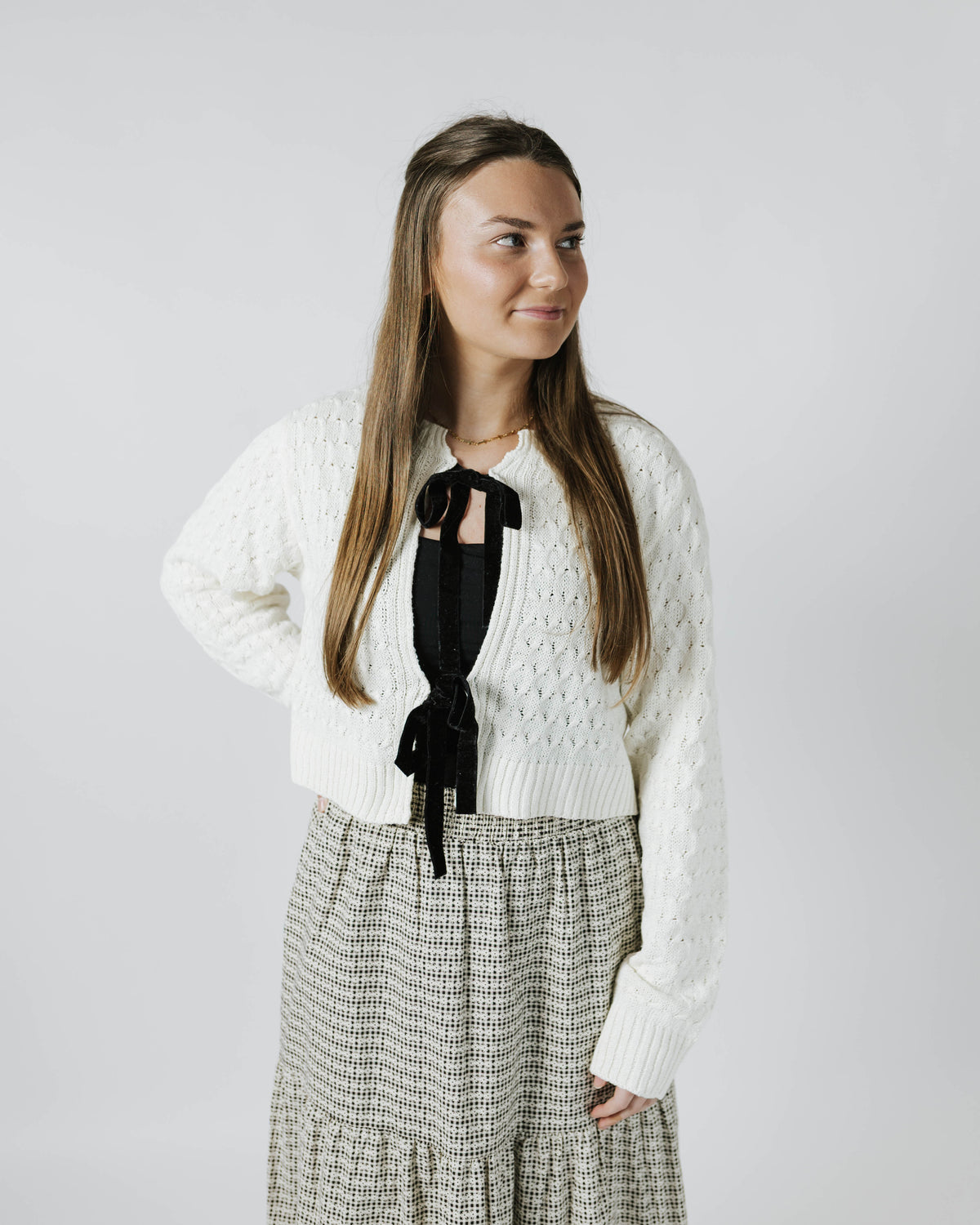 Yarn Knit Cardi in Marshmallow