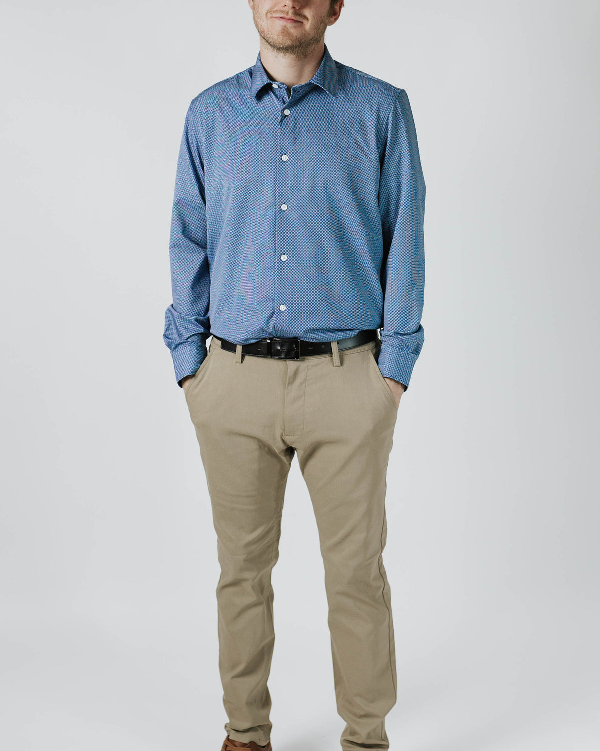 Long Sleeve 4 Way Stretch Twill Shirt