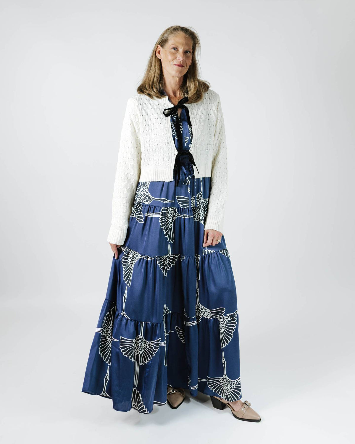 Print Tiered Maxi Dress