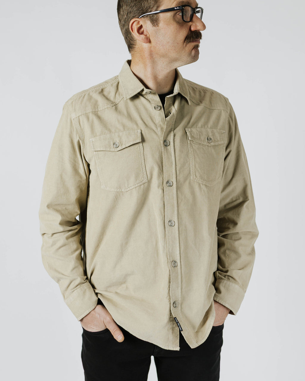 Long Sleeve Corduroy Button Down
