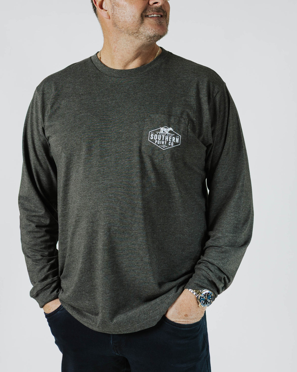 Down South L/S Pocket Tee