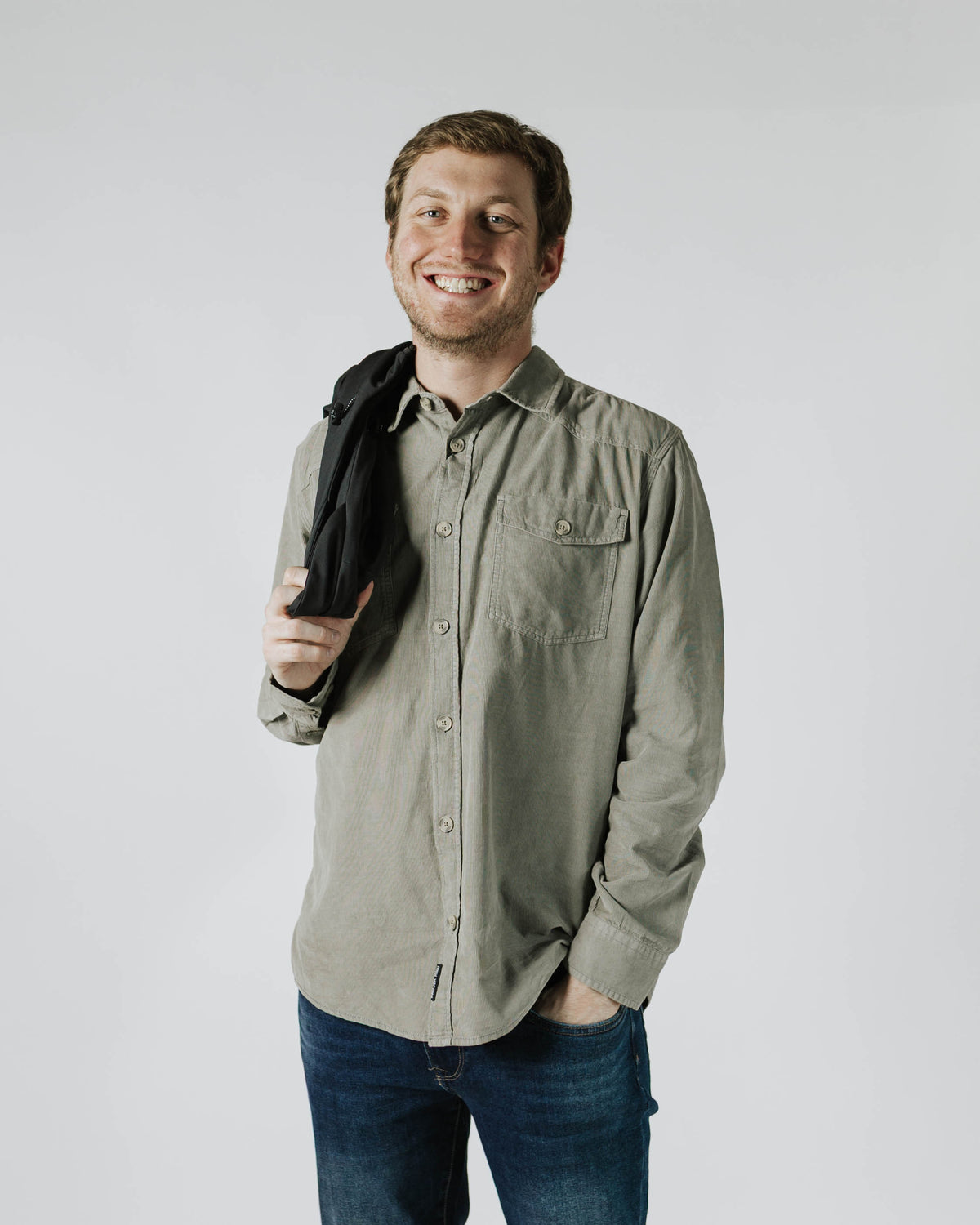 Long Sleeve Corduroy Button Down