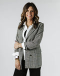 Oversized Double Breasted Plaid Statement Blazer