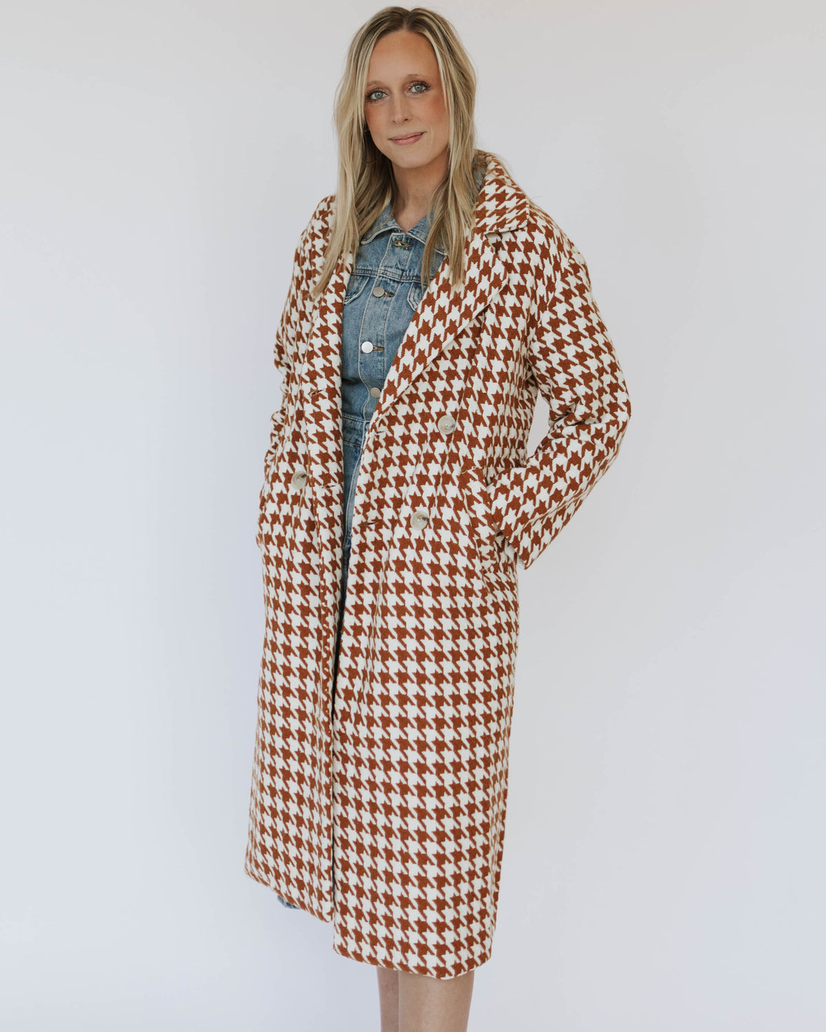 Elegant Long Sleeve Long Coat