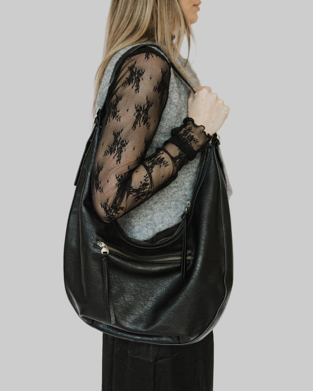 Mock Neck Lace Long Sleeve