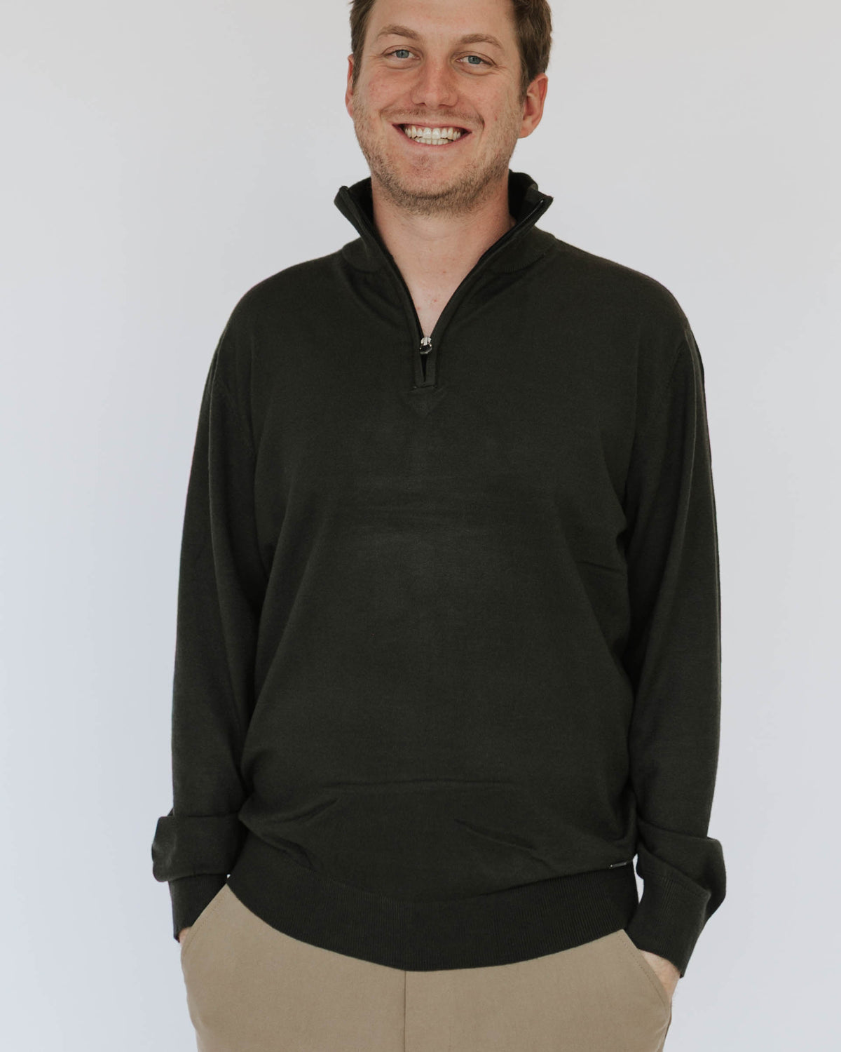 Quarter Zip Cashmere Touch Sweater