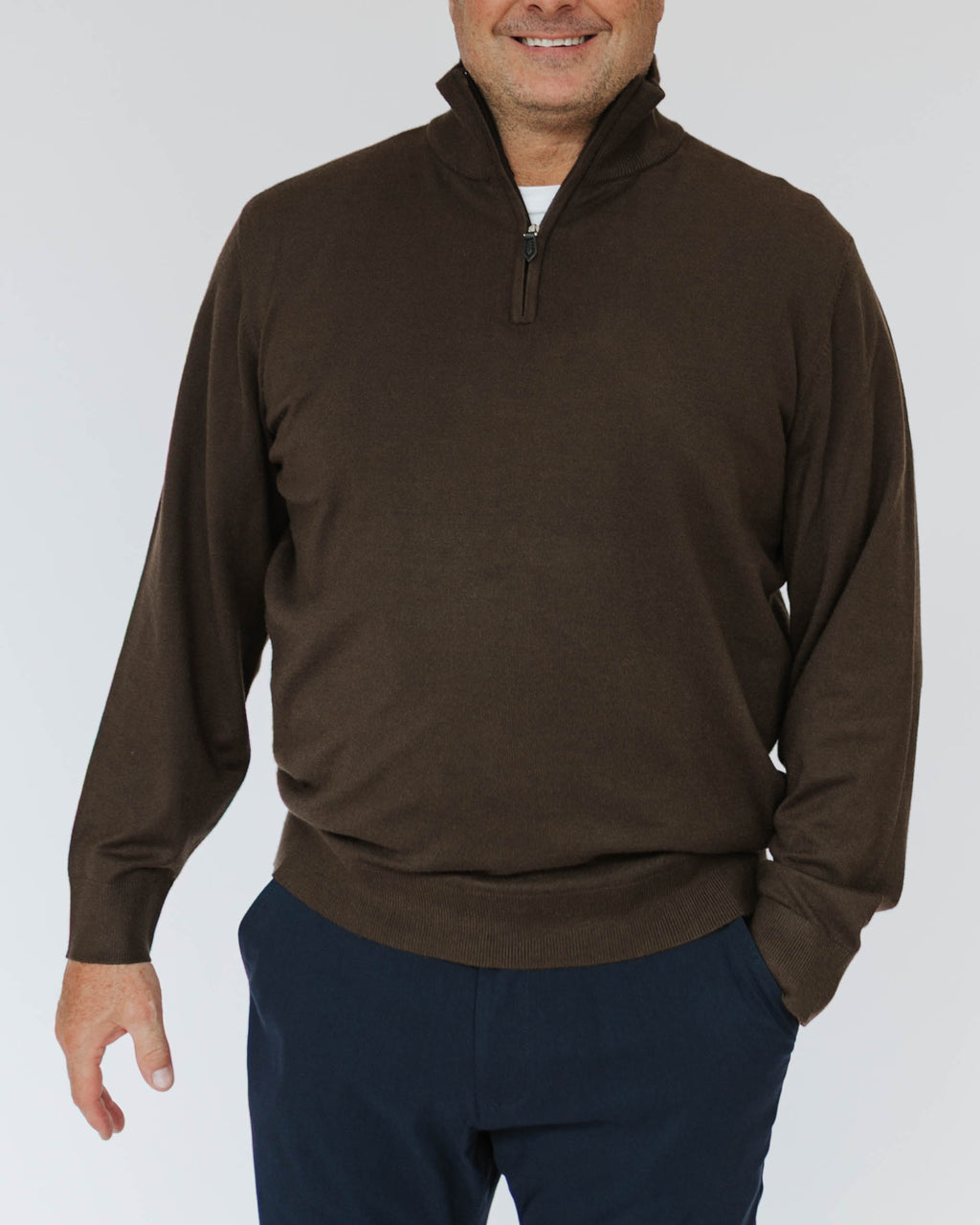 Quarter Zip Cashmere Touch Sweater