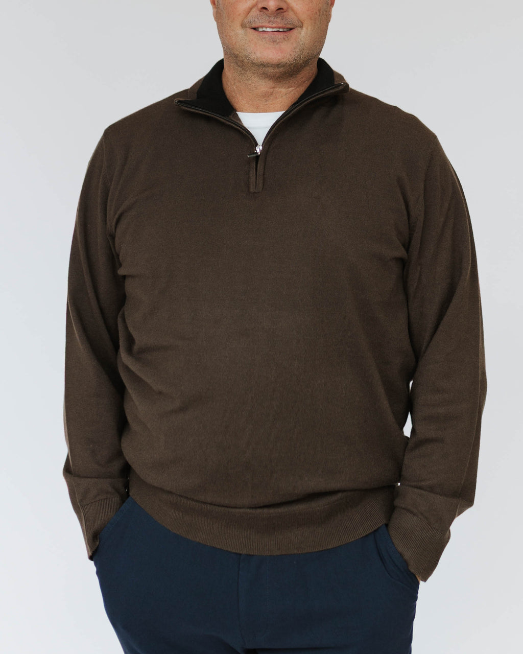 Quarter Zip Cashmere Touch Sweater
