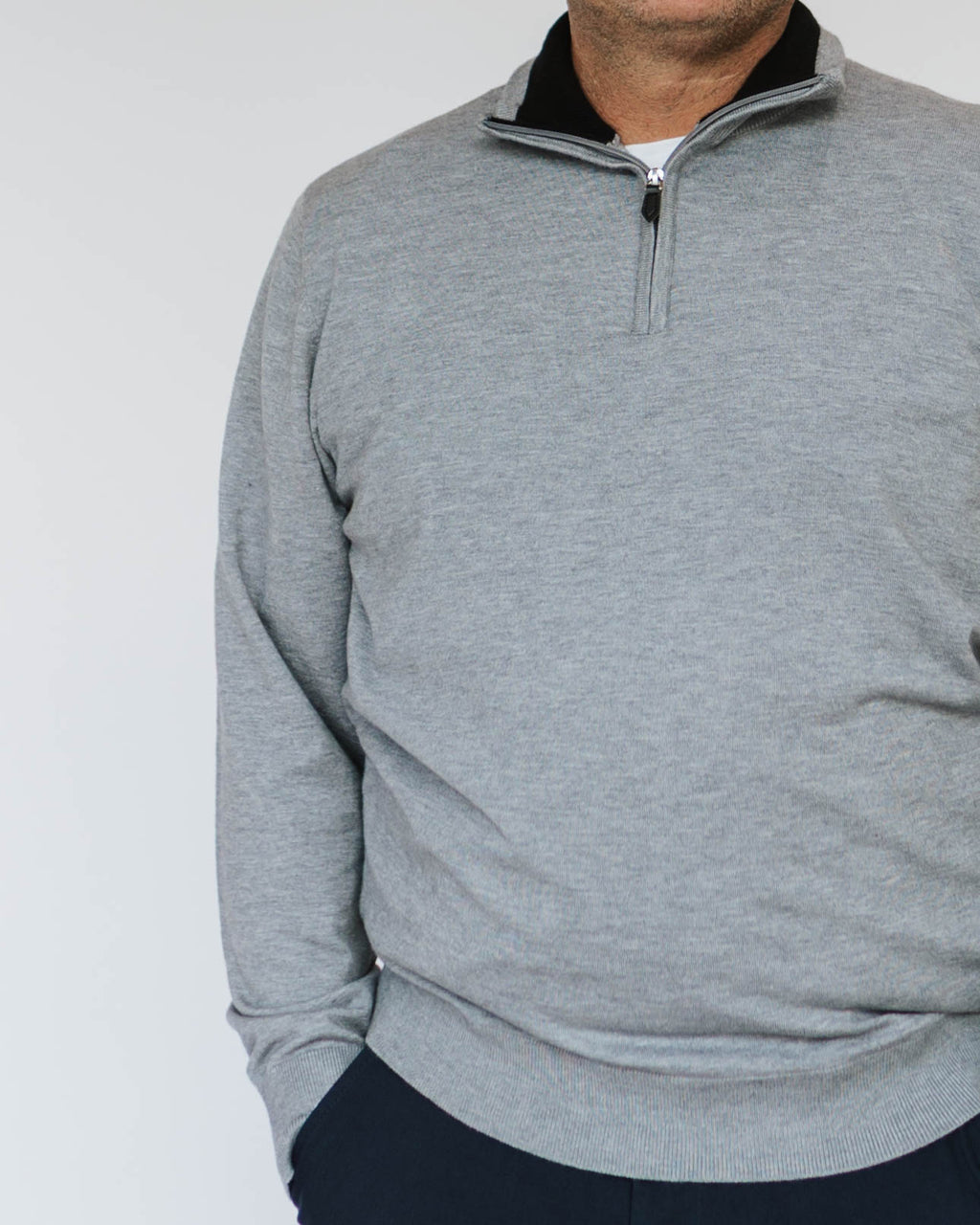 Quarter Zip Cashmere Touch Sweater