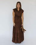 Satin Tiered Maxi Dress