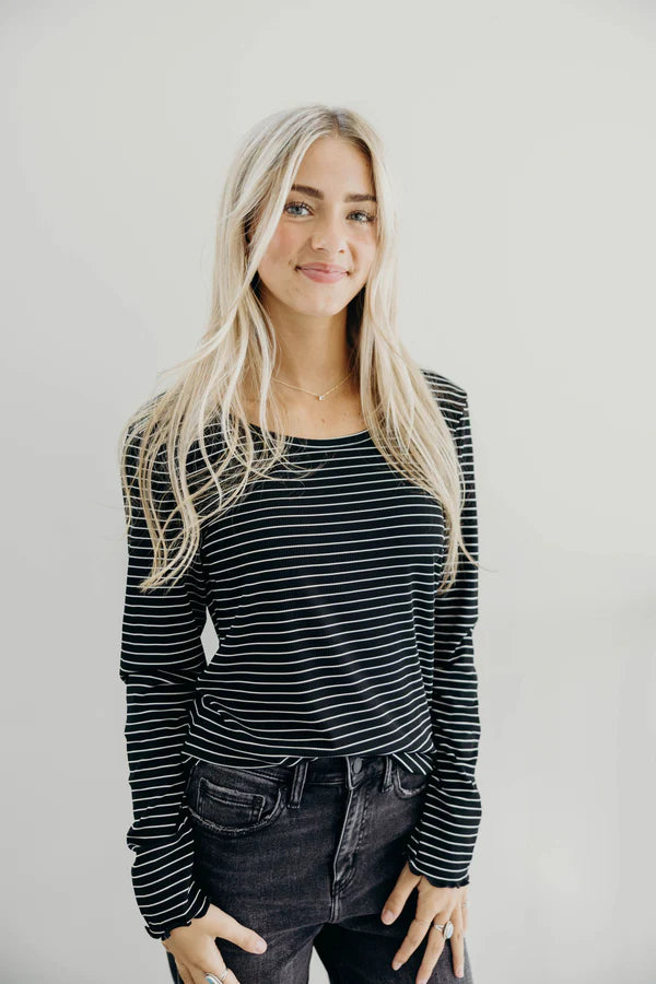 Long Sleeve Ribbed Tee