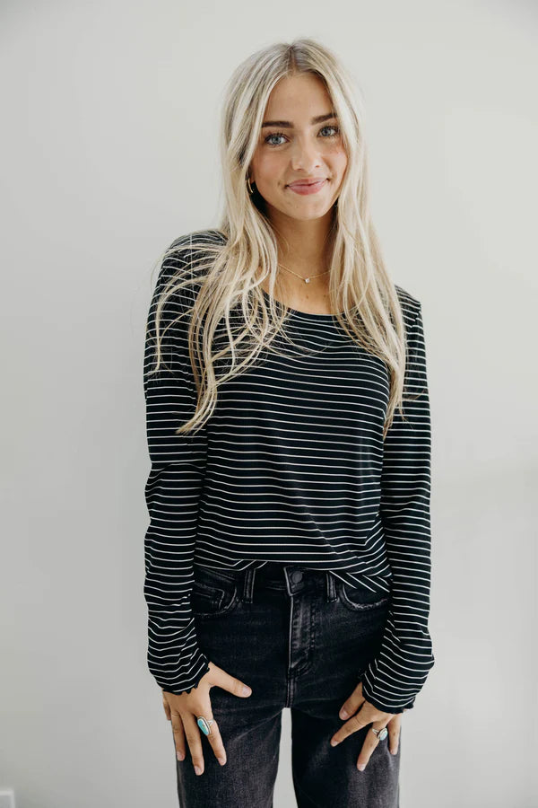 Long Sleeve Ribbed Tee