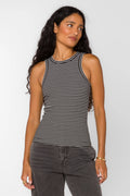 Pearson Black White Stripe Tank
