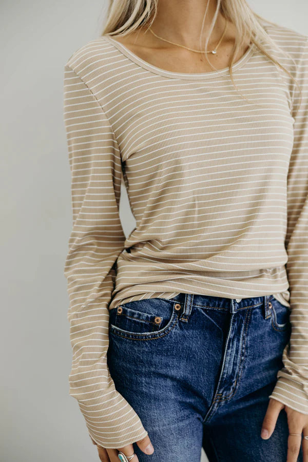 Long Sleeve Ribbed Tee