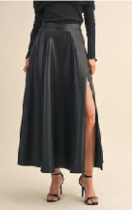 Leather Midi Skirt